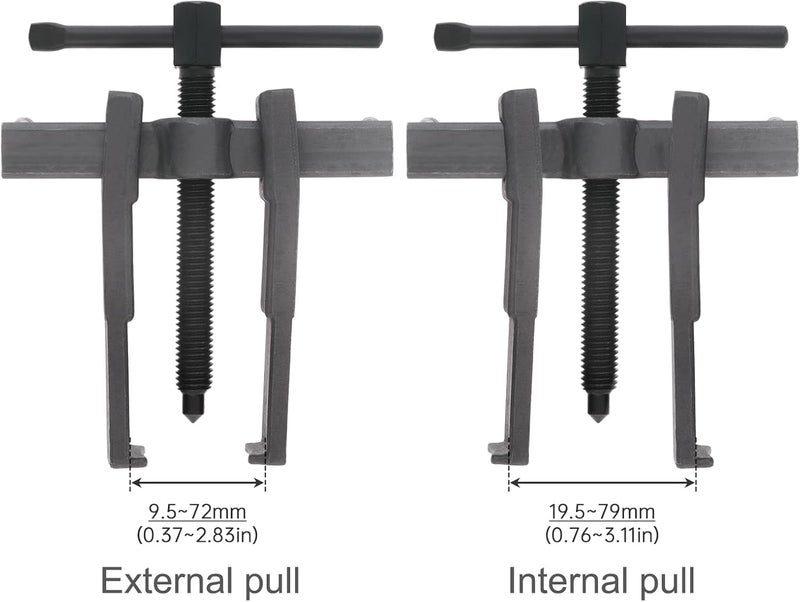 ChgImposs 2 Jaws Gear Puller, Adjustable Bearing Puller Gears, Internal External Removal Tool for Pulleys Flywheels Bearings Gears (3 INCH) - Image 3